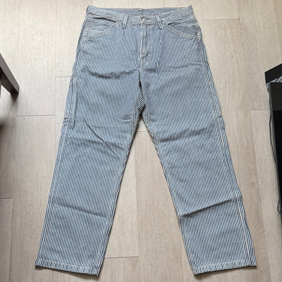 Levi's Navy and Cream Striped Pants - Picture 1 of 5